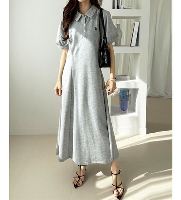 GeeRA（ジーラ）の「【Ｕ．Ｓ．ＰＯＬＯＡＳＳＮ】ポロ衿ワンピ―ス（その他ワンピース）」｜詳細画像