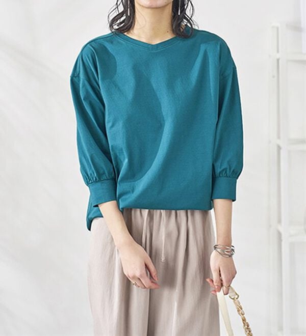 BELLUNA（ベルーナ）の「ひんやり！綿１００％キシリトールプリントチュニック（チュニック）」｜詳細画像