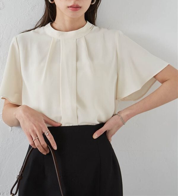 RANAN（ラナン）の「【新色追加】機能付タックデザインブラウス（ブラウス）」｜詳細画像