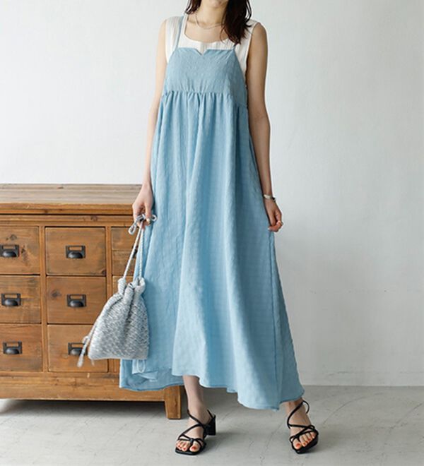 GeeRA（ジーラ）の「ぽこぽこエンボス素材キャミワンピース（その他ワンピース）」｜詳細画像