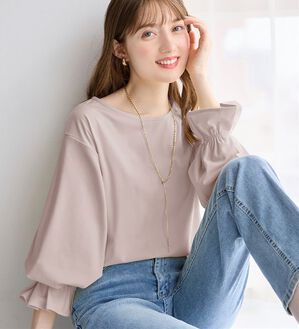 alotta（アロッタ）の「袖タックデザインプルオーバー（カットソー）」｜詳細画像