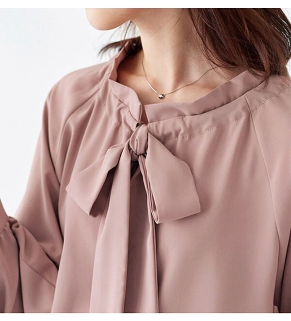 BELLUNA（ベルーナ）の「着脱楽々！フリル衿ボウタイブラウス（ブラウス）」｜詳細画像