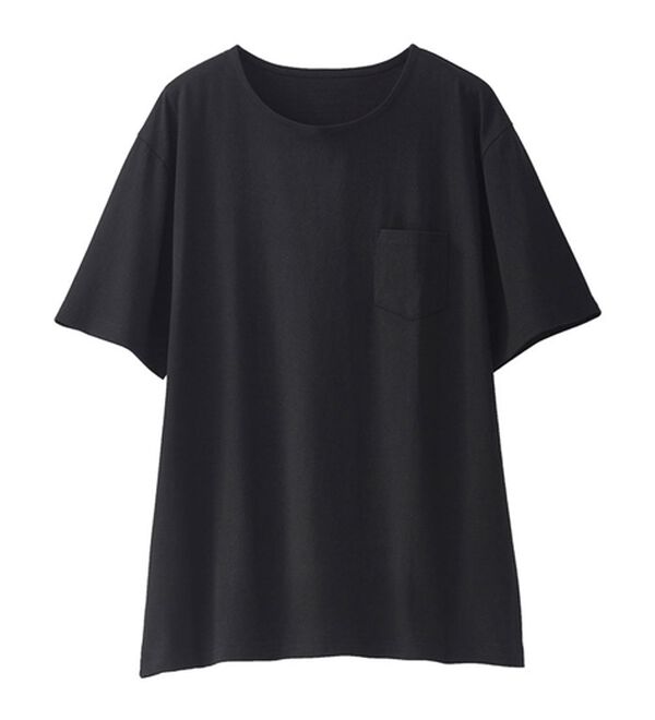 BELLUNA（ベルーナ）の「【ポケット付】綿１００％抗菌防臭汗ジミ対策プルオーバー（Tシャツ）」｜詳細画像