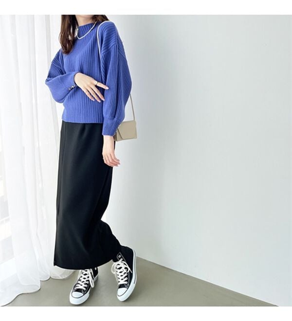 GeeRA（ジーラ）の「袖ボタンボトルネックリブニット（ニット・セーター）」｜詳細画像