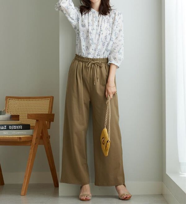 BELLUNA（ベルーナ）の「着心地楽々！綿１００％イージーパンツ（ワイドパンツ・ガウチョ）」｜詳細画像