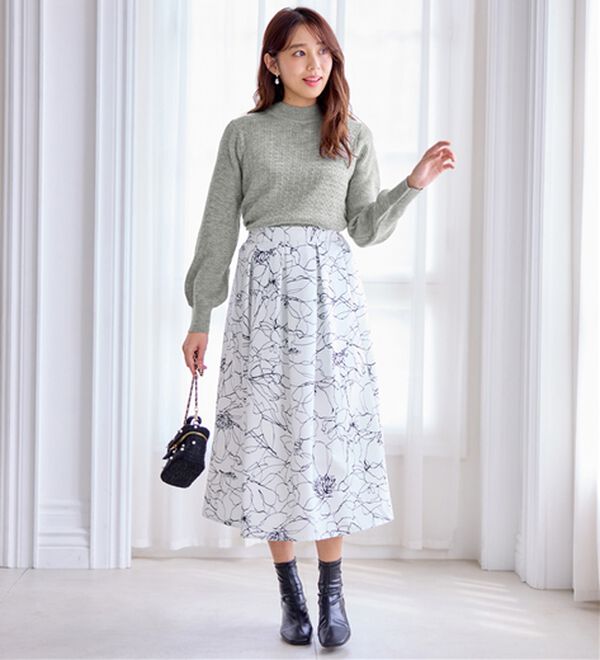 alotta（アロッタ）の「洗える！カシミヤタッチミニケーブルニット（ニット・セーター）」｜詳細画像