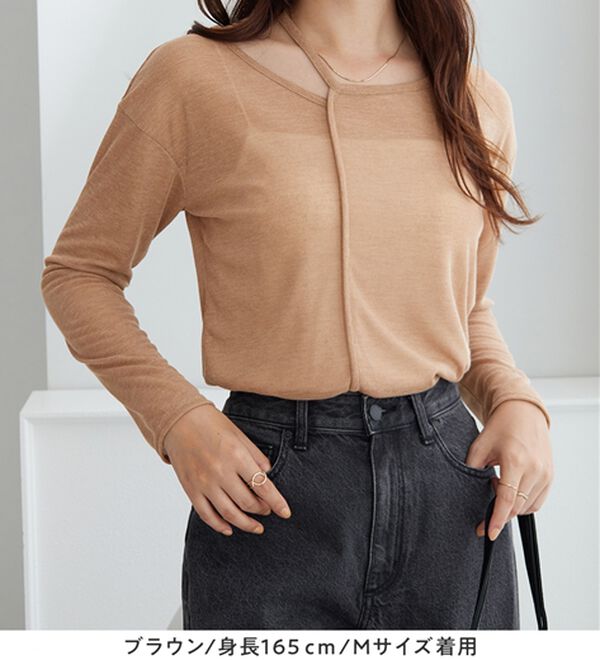 Viola e Viola（ヴィオラ エ ヴィオラ）の「スラブシアーテレコアシメデザイントップス（カットソー）」｜詳細画像