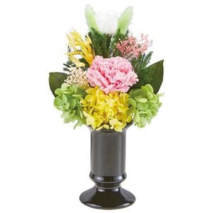 「小さめプリザーブド仏花（花器付）　こまち（仏壇・仏具）」｜詳細画像