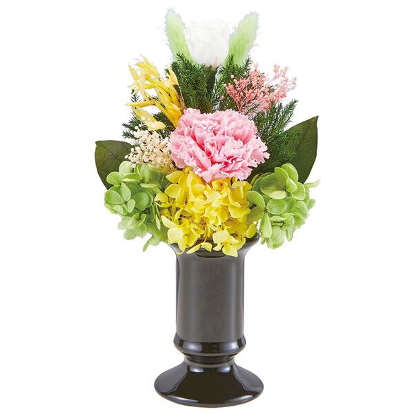 「小さめプリザーブド仏花（花器付）　こまち（仏壇・仏具）」｜詳細画像