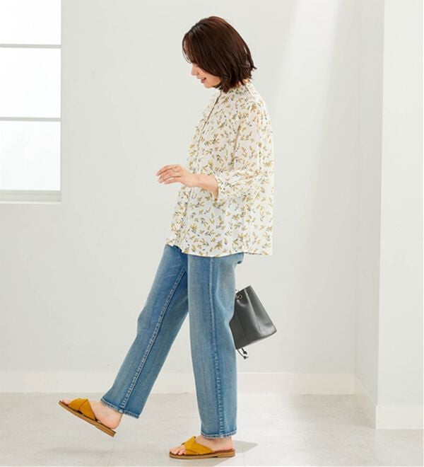 BELLUNA（ベルーナ）の「＜ＩＮＤＩＡ＞胸元シャーリングブラウス（ブラウス）」｜詳細画像