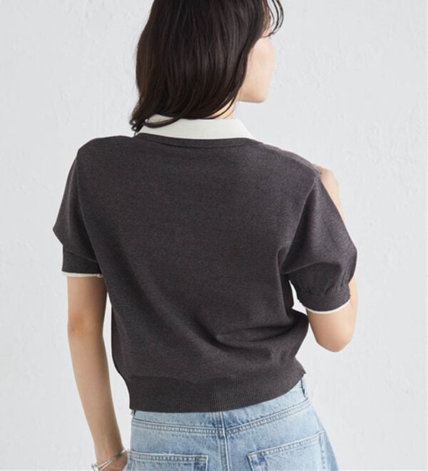 RANAN（ラナン）の「【６つの機能付】ひんやりダブルカラーポロニット（ニット・セーター）」｜詳細画像
