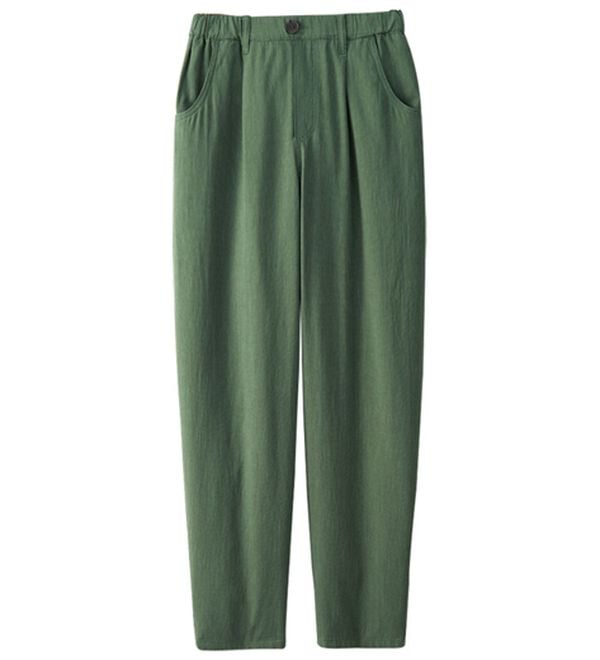 BELLUNA（ベルーナ）の「綿混素材ゆったりコクーンパンツ（ワイドパンツ・ガウチョ）」｜詳細画像