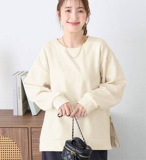 alotta（アロッタ）の「サイドジップあったか裏起毛プルオーバー（トレーナー・スウェット）」｜アイボリー