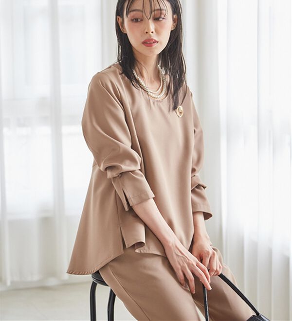 RANAN（ラナン）の「【選べるデザイン】楽してきれい見え！セットアップ（ブラウススーツ）」｜詳細画像