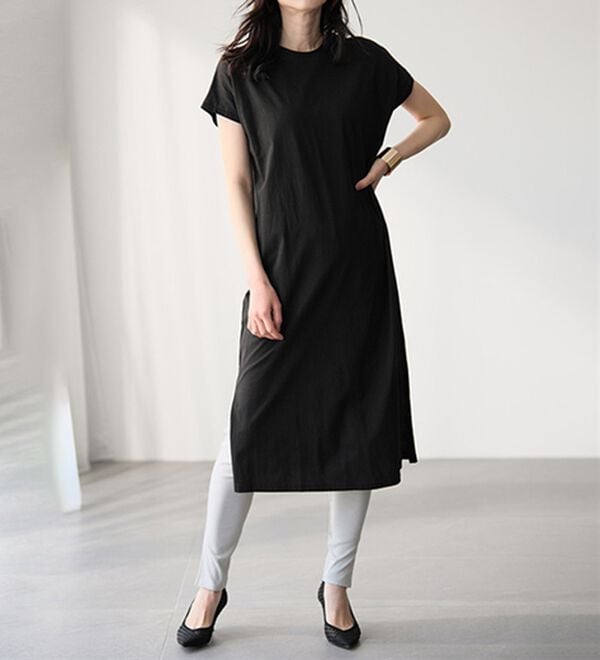 RANAN（ラナン）の「【レギンス付】＜ＢＣ＞綿１００％ひんやりワンピース（その他ワンピース）」｜詳細画像