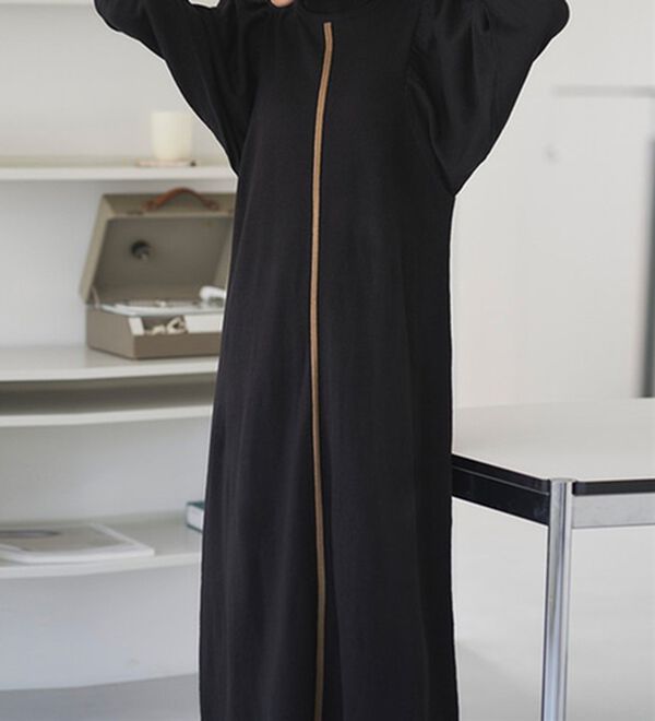 RANAN（ラナン）の「ボリューム袖アウトシームニットワンピース（ニットワンピース）」｜詳細画像