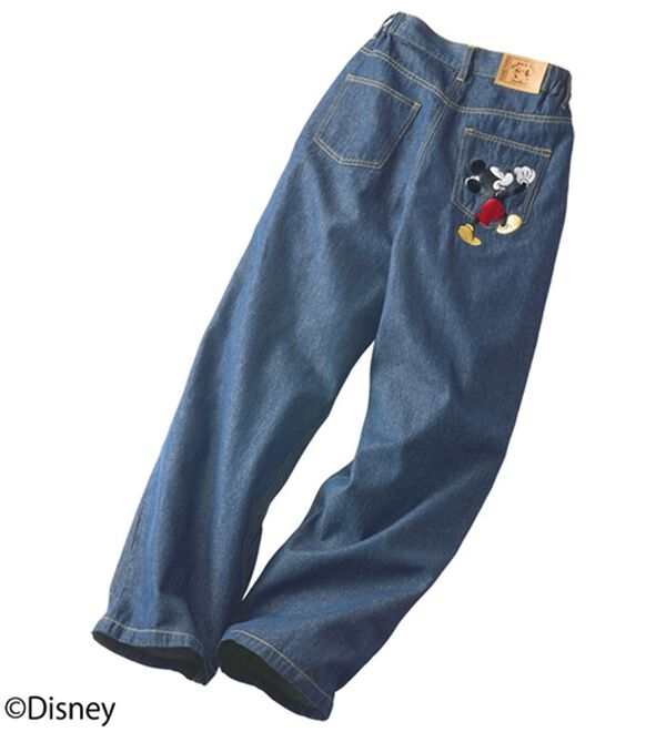 BELLUNA（ベルーナ）の「＜Ｄｉｓｎｅｙ＞刺しゅうデニムパンツ（ワイドパンツ・ガウチョ）」｜詳細画像