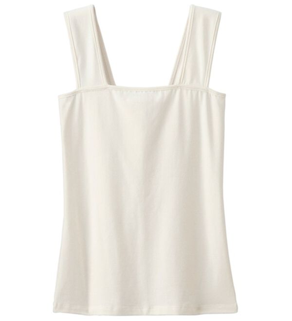 YU'NOW（ユナウ）の「【抗菌防臭】【吸水速乾】ブラ紐隠しの優秀インナー（肌着・インナーウェア）」｜オフホワイト