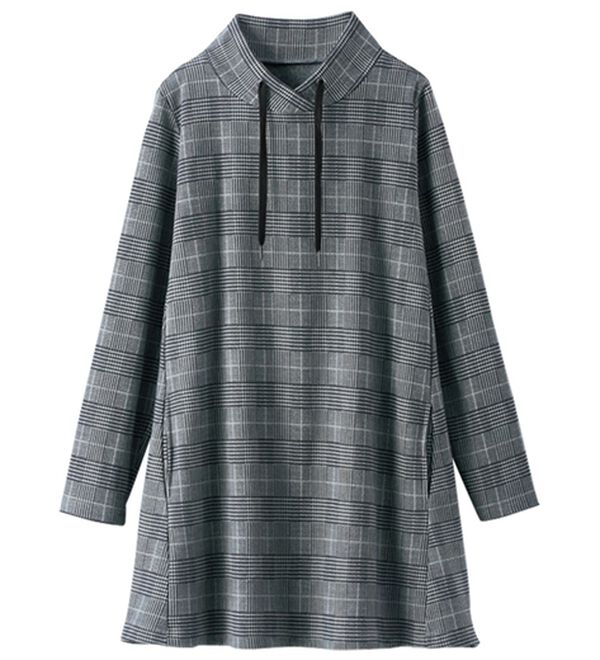 BELLUNA（ベルーナ）の「まるで着る毛布！静電防止付裏ファーフード風チュニック（チュニック）」｜詳細画像