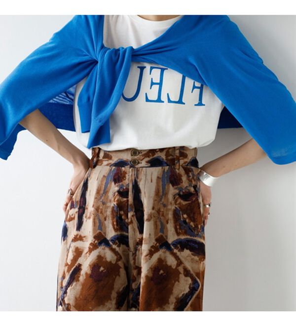 GeeRA（ジーラ）の「プリントリラックスワイドパンツ（フルレングスパンツ）」｜詳細画像