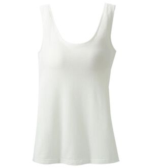 LAVIENNE（ラヴィエンヌ）の「調節できるグラマーさんも快適カップ付インナー（ブラトップ・カップ付きインナー）」｜オフホワイト