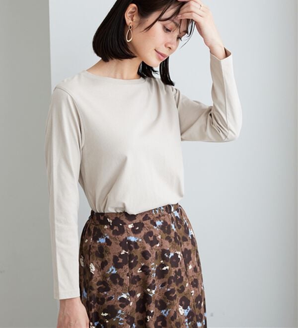 BELLUNA（ベルーナ）の「綿１００％大人顔サマ見えプルオーバー（カットソー）」｜詳細画像