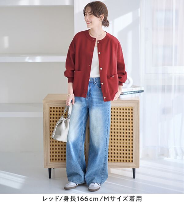 Viola e Viola（ヴィオラ エ ヴィオラ）の「むぎゅっと質感ゴールドボタンニットカーデ（ニットカーディガン）」｜詳細画像