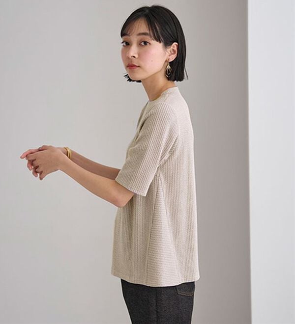 BELLUNA（ベルーナ）の「テンセル（ＴＭ）繊維混ストレッチプルオーバー（カットソー）」｜詳細画像