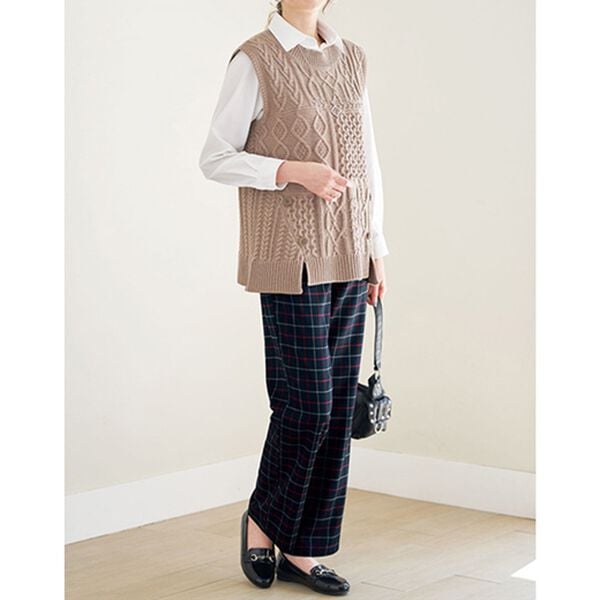 BELLUNA（ベルーナ）の「サイズ満載！柔らかセミワイドパンツ（ワイドパンツ・ガウチョ）」｜詳細画像