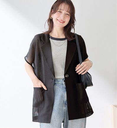 Viola e Viola（ヴィオラ エ ヴィオラ）の「ムレ知らず！シアーメッシュジャケット（その他ジャケット）」