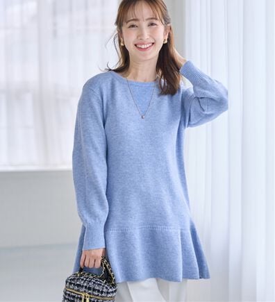 alotta（アロッタ）の「裾フリルニットチュニック（チュニック）」