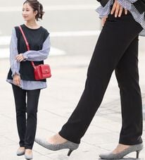 A HAPPY MARILYN（アハッピーマリリン）の「【Ｍ～８Ｌ】【選べる丈】のび～る ストレッチ ツイル 魔法の 美脚レギンスパンツ（スリム・スキニーパンツ）」