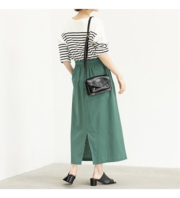 GeeRA（ジーラ）の「リネンライクラップ風スカート（ロングスカート）」｜詳細画像