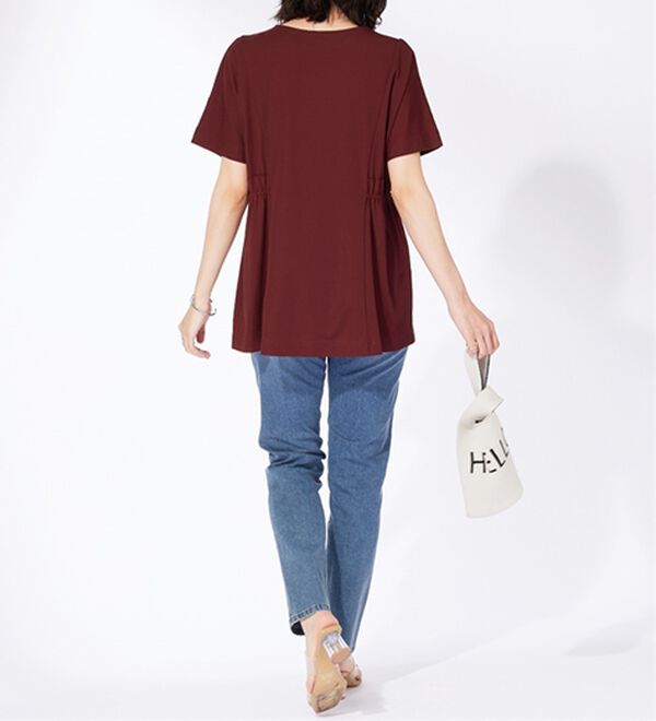 BELLUNA（ベルーナ）の「サイドギャザー使い細見えチュニック（チュニック）」｜詳細画像