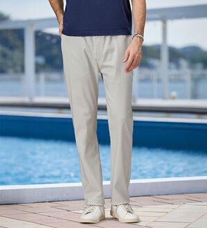 「＜シンプル＆プラス＞接触冷感ストレッチパンツ（メンズフルレングスパンツ）」｜詳細画像