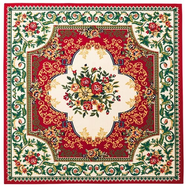 「２柄３色から選べる！お買得ウィルトン織カーペット（カーペット）」｜王朝レッド