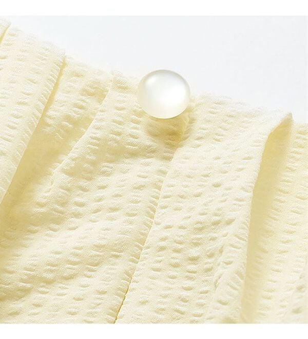 VINNO（ヴィノ）の「タックデザインサッカーブラウス（ブラウス）」｜詳細画像