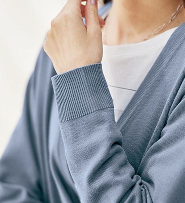 BELLUNA（ベルーナ）の「綿タッチやわらかベーシックカーディガン（ニットカーディガン）」｜詳細画像