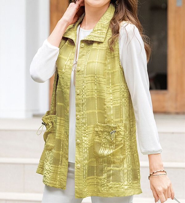 ルフラン（ルフラン）の「スタイリッシュロングベスト（ベスト）」｜詳細画像