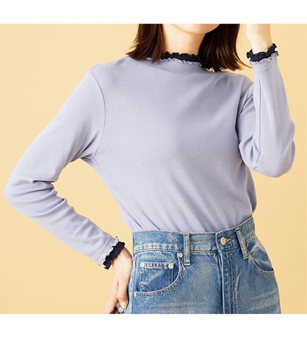 BELLUNA（ベルーナ）の「重ね着風フリル衿プルオーバー（カットソー）」｜詳細画像