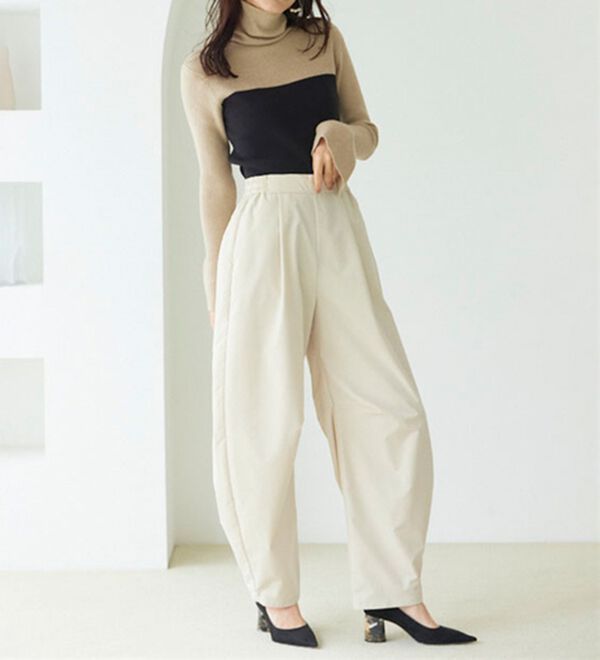 RANAN（ラナン）の「＜ムースタッチ＞洗える！バイカラータートルリブニット（ニット・セーター）」｜詳細画像