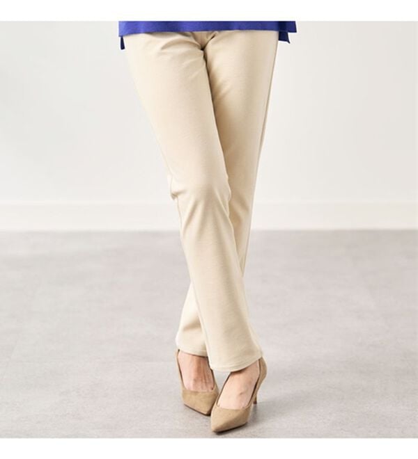 BELLUNA（ベルーナ）の「防風&times;ストレッチ素材ストレートパンツ（フルレングスパンツ）」｜詳細画像