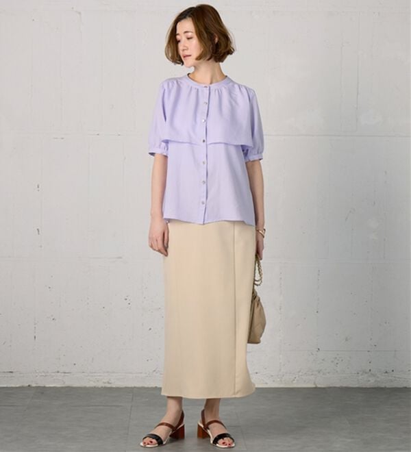 BELLUNA（ベルーナ）の「ケープ風デザインブラウス（ブラウス）」｜詳細画像