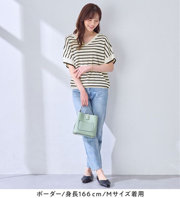 alotta（アロッタ）の「ゆるっと涼やかＶネックプルオーバー（ニット・セーター）」｜詳細画像