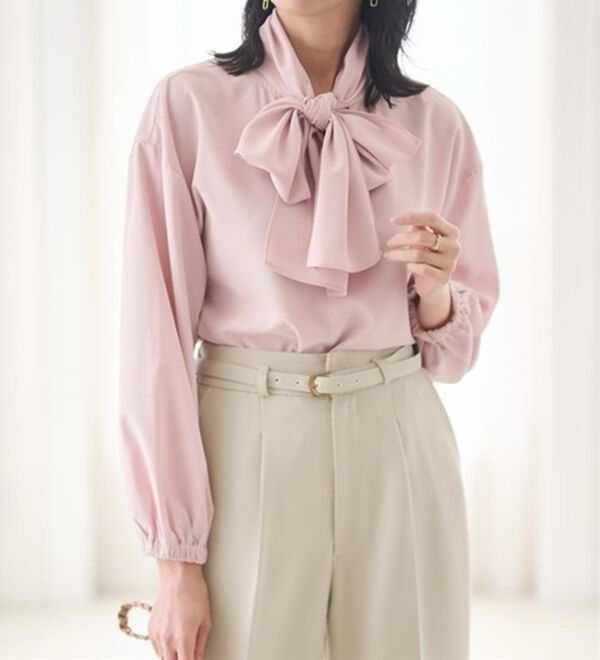 RANAN（ラナン）の「とろみボウタイブラウス（ブラウス）」｜詳細画像