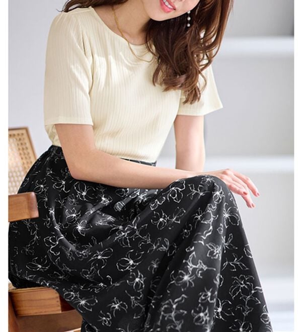 alotta（アロッタ）の「楽キレイ異素材ドッキングワンピース（ドッキングワンピース）」｜詳細画像