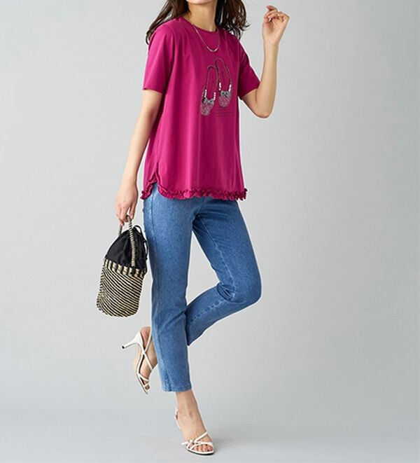 BELLUNA（ベルーナ）の「【再入荷】美ストレッチ素材アンクル丈レギンスパンツ（クロップドパンツ）」｜詳細画像