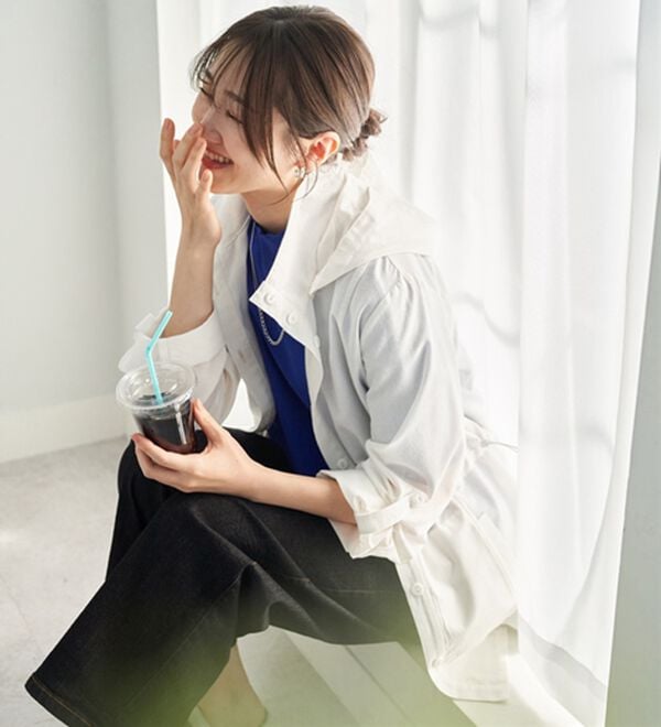 BELLUNA（ベルーナ）の「デニム調デザインパーカー（パーカー）」｜詳細画像