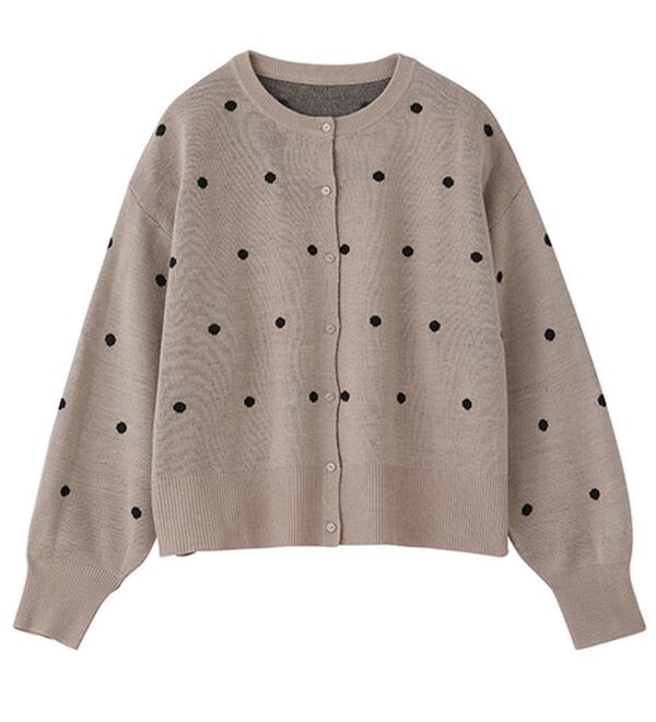 GeeRA（ジーラ）の「ドット柄カーディガン（ニットカーディガン）」｜詳細画像