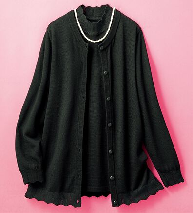 ルフラン（ルフラン）の「礼装用　濃黒ニットアンサンブル（アンサンブル）」